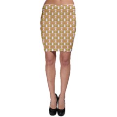 Yellow  White  Abstract Pattern Bodycon Skirt by BrightVibesDesign