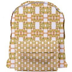 Yellow  White  Abstract Pattern Giant Full Print Backpack by BrightVibesDesign