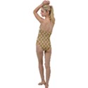 Yellow  White  Abstract Pattern Go with the Flow One Piece Swimsuit View2