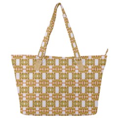 Yellow  White  Abstract Pattern Full Print Shoulder Bag by BrightVibesDesign