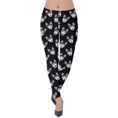 Cute Husky Dog Face Velvet Leggings