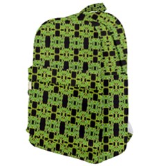 Green Black Abstract Pattern Classic Backpack by BrightVibesDesign