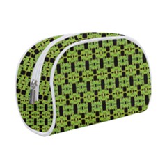 Green Black Abstract Pattern Makeup Case (small)