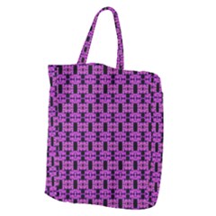 Pink Black Abstract Pattern Giant Grocery Tote by BrightVibesDesign