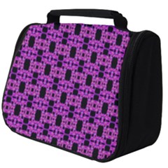 Pink Black Abstract Pattern Full Print Travel Pouch (big) by BrightVibesDesign