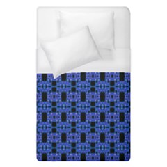 Blue Black Abstract Pattern Duvet Cover (single Size) by BrightVibesDesign