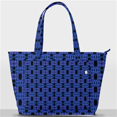 Blue Black Abstract Pattern Back Pocket Shoulder Bag 