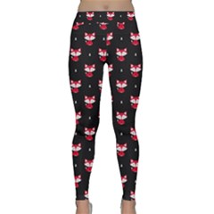 Cute Cartoon Little Fox Charcoal Classic Yoga Leggings