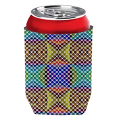 Colorful Circle Abstract White Brown Blue Yellow Can Holder by BrightVibesDesign