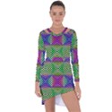 Bright  Circle Abstract Black Green Pink Blue Asymmetric Cut-Out Shift Dress View1