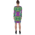 Bright  Circle Abstract Black Green Pink Blue Asymmetric Cut-Out Shift Dress View2