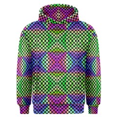 Bright  Circle Abstract Black Green Pink Blue Men s Overhead Hoodie by BrightVibesDesign