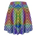 Bright Circle Abstract Black Blue Yellow Red High Waist Skirt View2