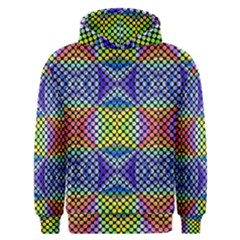 Bright Circle Abstract Black Blue Yellow Red Men s Overhead Hoodie