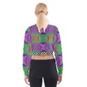 Bright  Circle Abstract Black Pink Green Yellow Cropped Sweatshirt View2