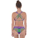 Bright  Circle Abstract Black Pink Green Yellow Criss Cross Bikini Set View2