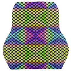 Bright  Circle Abstract Black Yellow Purple Green Blue Car Seat Back Cushion  by BrightVibesDesign