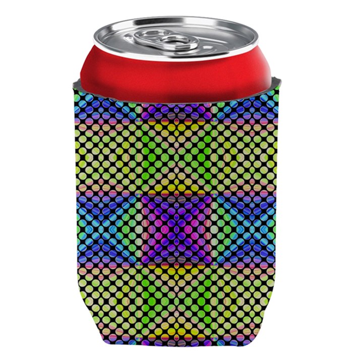 Bright  Circle Abstract Black Yellow Purple Green Blue Can Holder