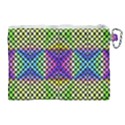 Bright  Circle Abstract Black Yellow Purple Green Blue Canvas Cosmetic Bag (XL) View2