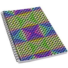 Bright  Circle Abstract Black Yellow Purple Green Blue 5 5  X 8 5  Notebook