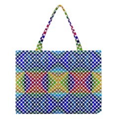 Colorful Circle Abstract White  Blue Yellow Red Medium Tote Bag by BrightVibesDesign