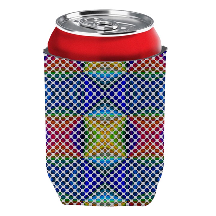 Colorful Circle Abstract White  Blue Yellow Red Can Holder