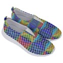 Colorful Circle Abstract White  Blue Yellow Red No Lace Lightweight Shoes View3