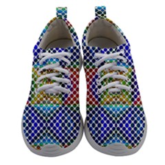 Colorful Circle Abstract White  Blue Yellow Red Women Athletic Shoes