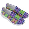 Colorful Circle Abstract White Purple Green Blue Men s Lightweight Slip Ons View3