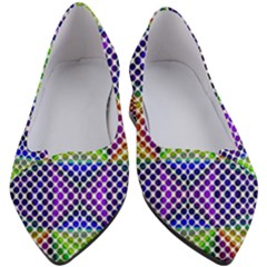 Colorful Circle Abstract White Purple Green Blue Women s Block Heels 