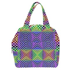 Colorful Circle Abstract White Purple Green Blue Boxy Hand Bag