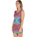 Colorful Circle Abstract White  Red Pink Green Bodycon Dress View2