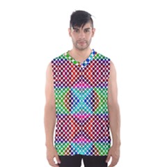 Colorful Circle Abstract White  Red Pink Green Men s Sportswear by BrightVibesDesign