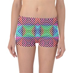 Colorful Circle Abstract White  Red Pink Green Reversible Boyleg Bikini Bottoms