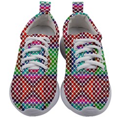 Colorful Circle Abstract White  Red Pink Green Kids Athletic Shoes