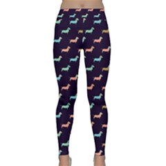 Funny Dachshund Dog Purple Classic Yoga Leggings