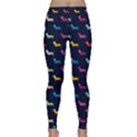 Colorful Dachshund Dog Blue Classic Yoga Leggings View1