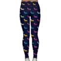 Colorful Dachshund Dog Blue Classic Yoga Leggings View2