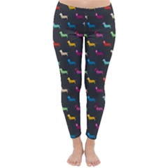 Colorful Dachshund Dog Gray Classic Winter Leggings