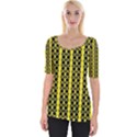 Circles Lines Black Yellow Wide Neckline Tee View1