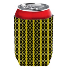 Circles Lines Black Yellow Can Holder by BrightVibesDesign