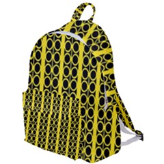 Circles Lines Black Yellow The Plain Backpack by BrightVibesDesign