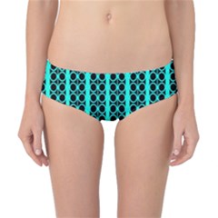 Circles Lines Black Green Classic Bikini Bottoms by BrightVibesDesign