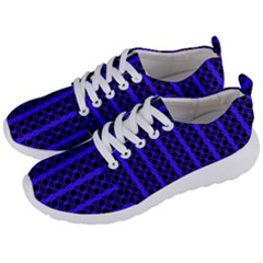 Circles Lines Black Blue Men s Lightweight Sports Shoes by BrightVibesDesign