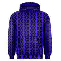 Circles Lines Black Blue Men s Pullover Hoodie by BrightVibesDesign