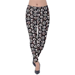 Mexican Calavera Candy Skull Velvet Leggings