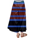 Black Stripes Blue Green Orange Satin Palazzo Pants View2