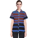 Black Stripes Blue Green Orange Women s Short Sleeve Shirt View1