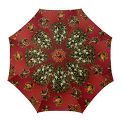 Wonderful Vintage Christmas Design Golf Umbrellas by FantasyWorld7