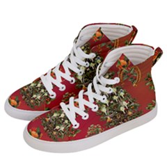 Wonderful Vintage Christmas Design Men s Hi-top Skate Sneakers by FantasyWorld7